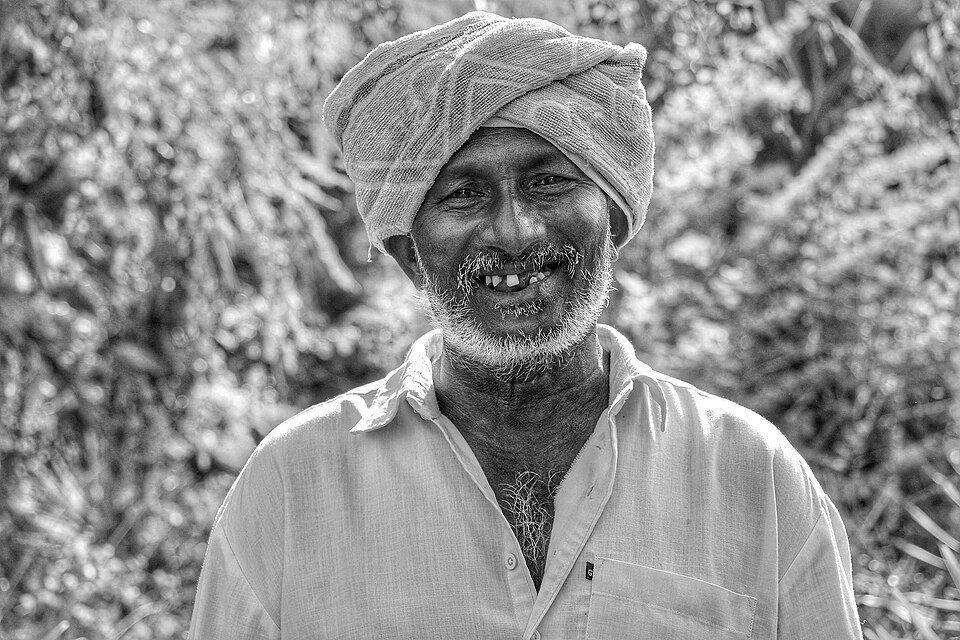 Smiling Indian farmer